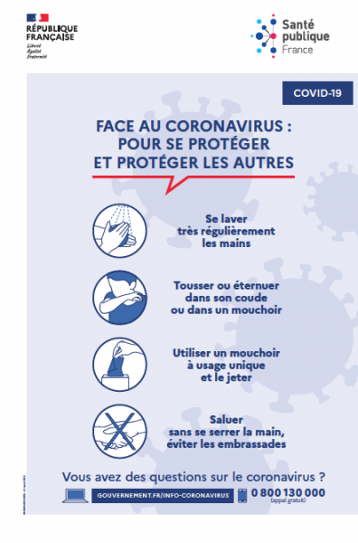 Affiche COVID 19 - Santé publique France